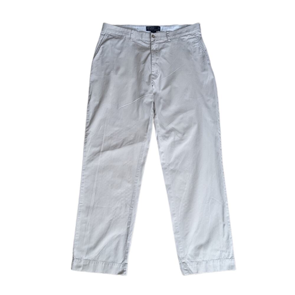 Polo by Ralph Lauren Men's Flat Front Khaki Slacks W36
